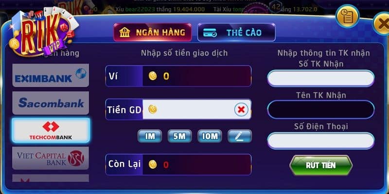 Quy trình rút tiền Rikvip chi tiết dành cho hội viên tại nền tảng